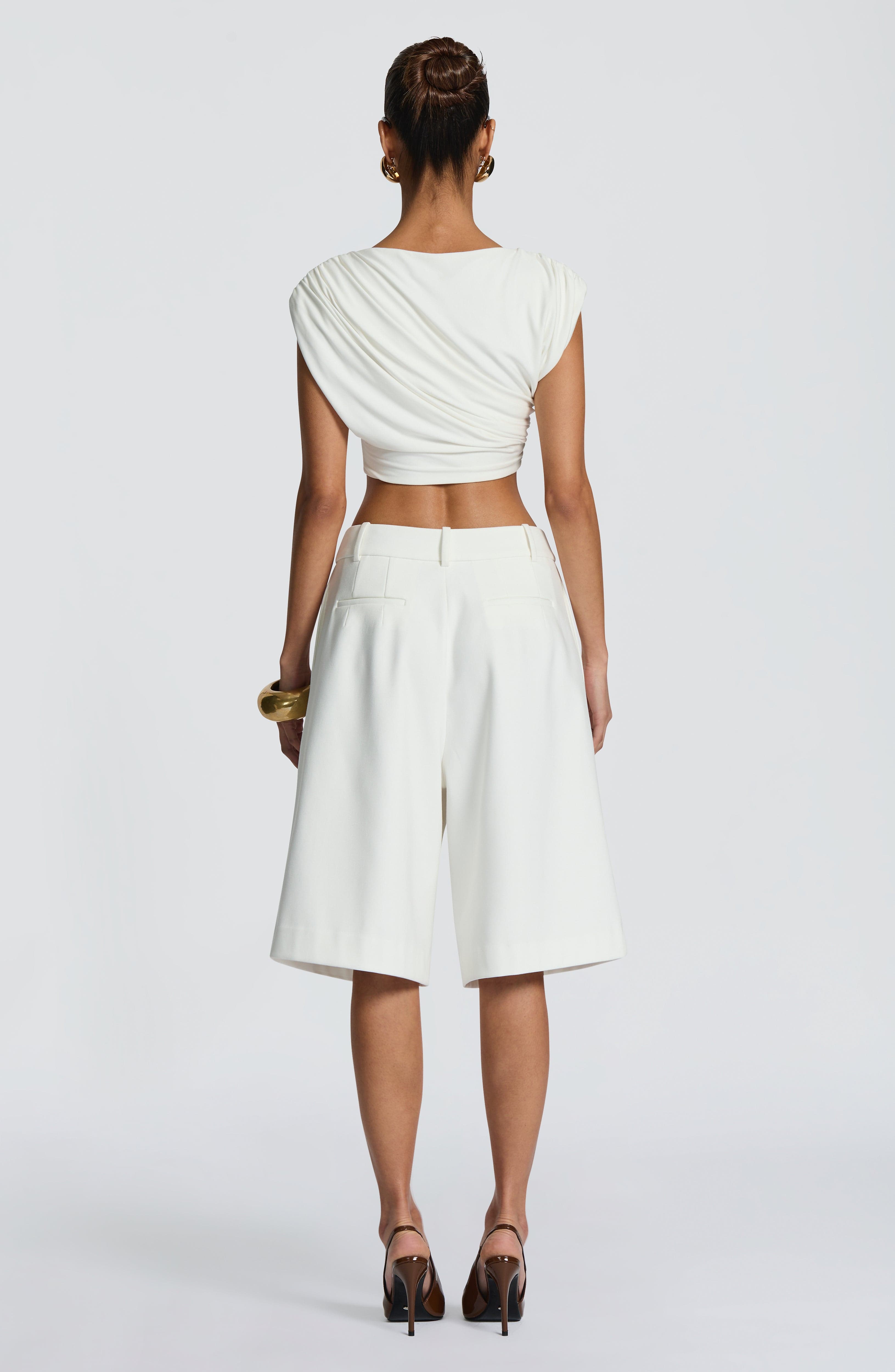 Gemma Bermuda Shorts - Ivory