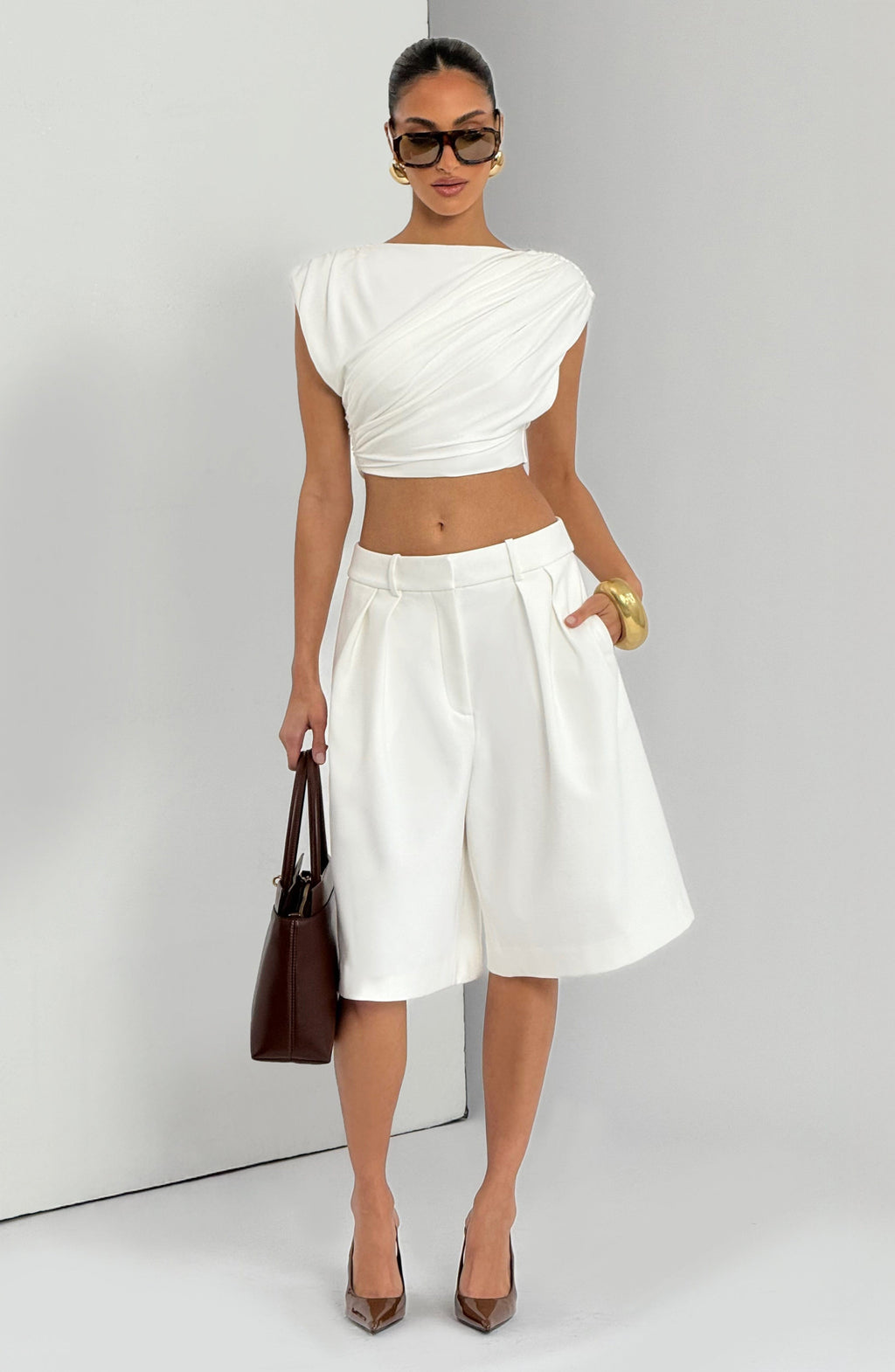 Gemma Bermuda Shorts - Ivory
