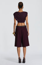 Gemma Bermuda Shorts - Plum