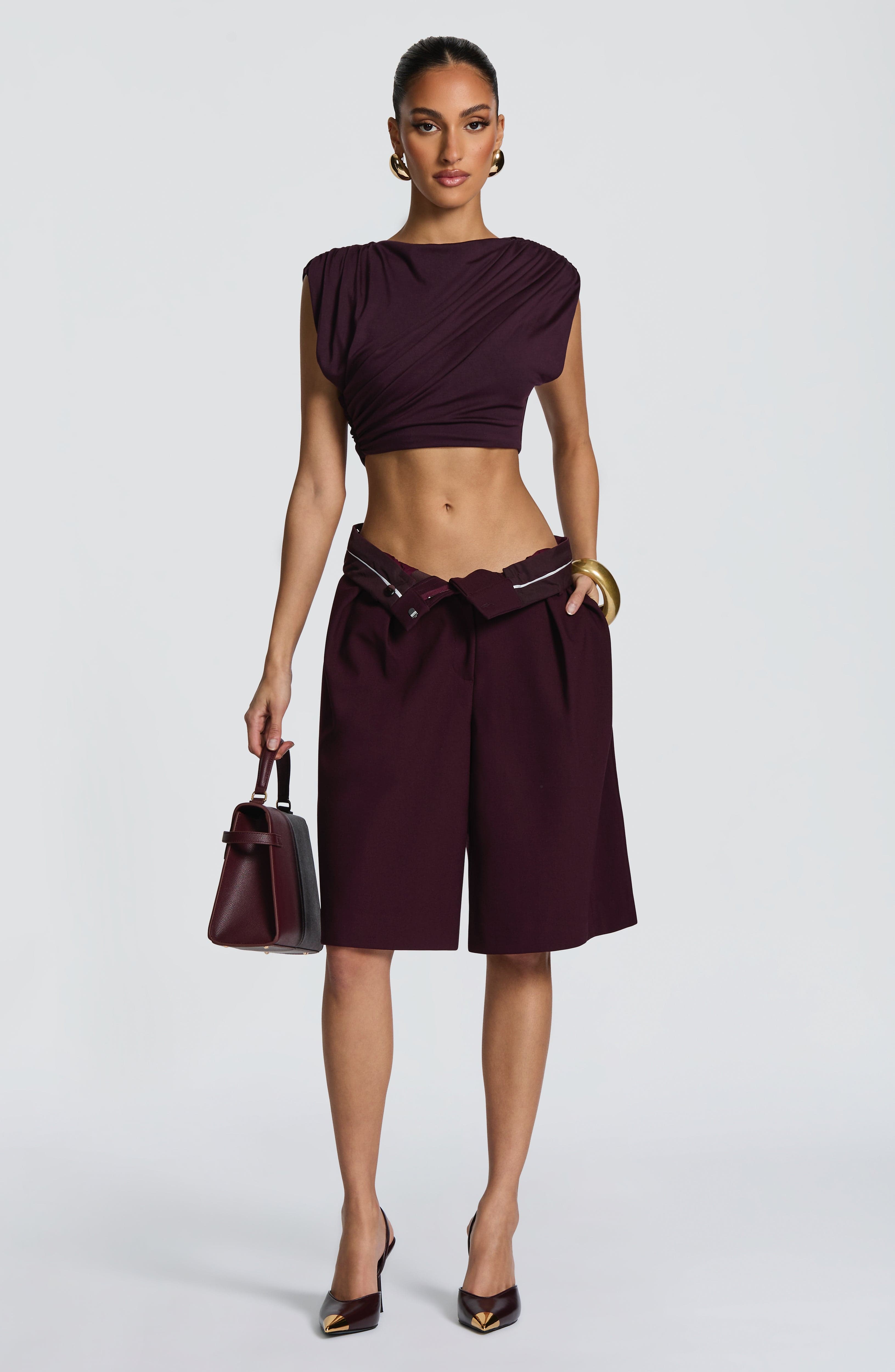Gemma Bermuda Shorts - Plum