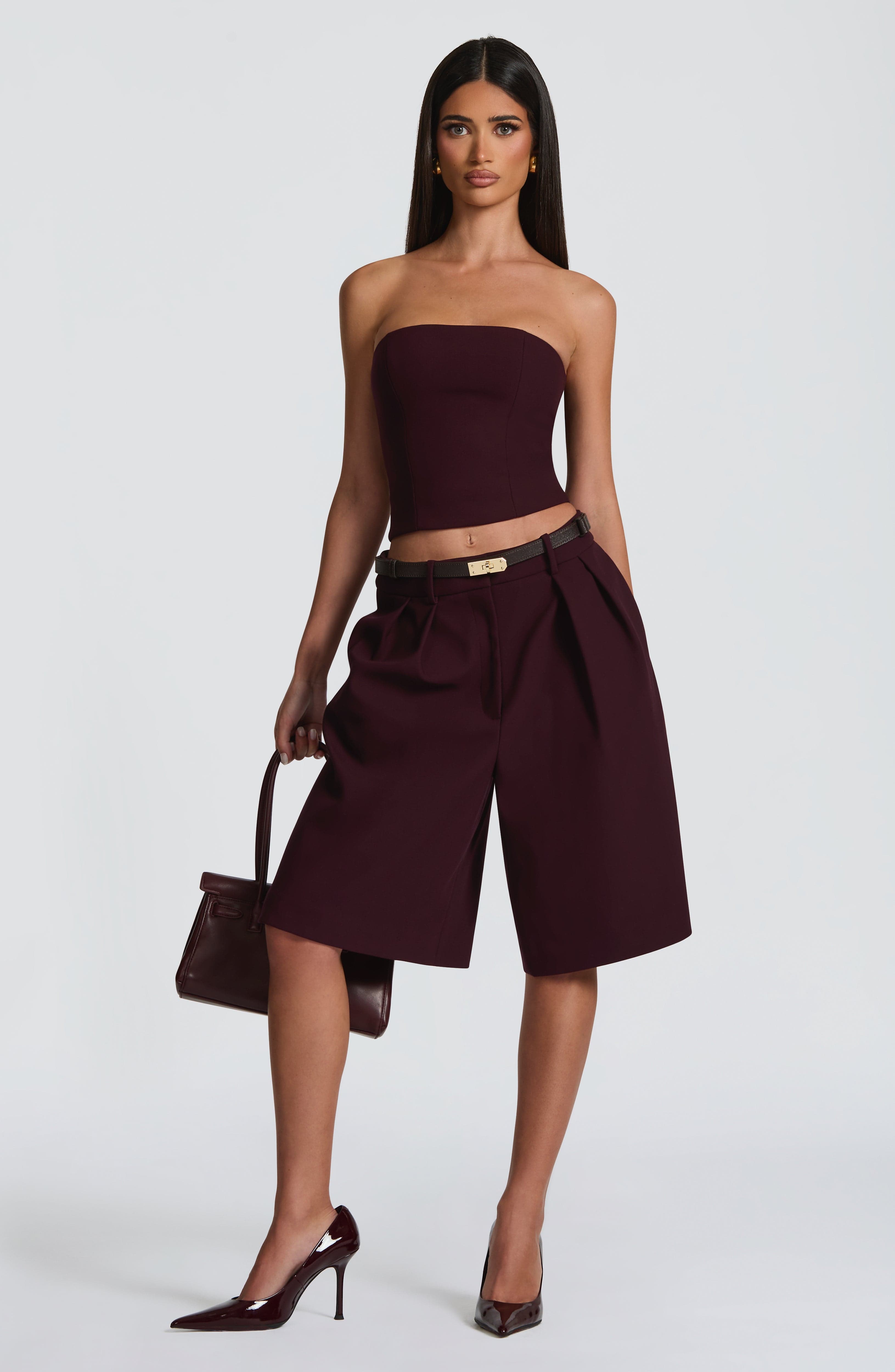 Gemma Bermuda Shorts - Plum