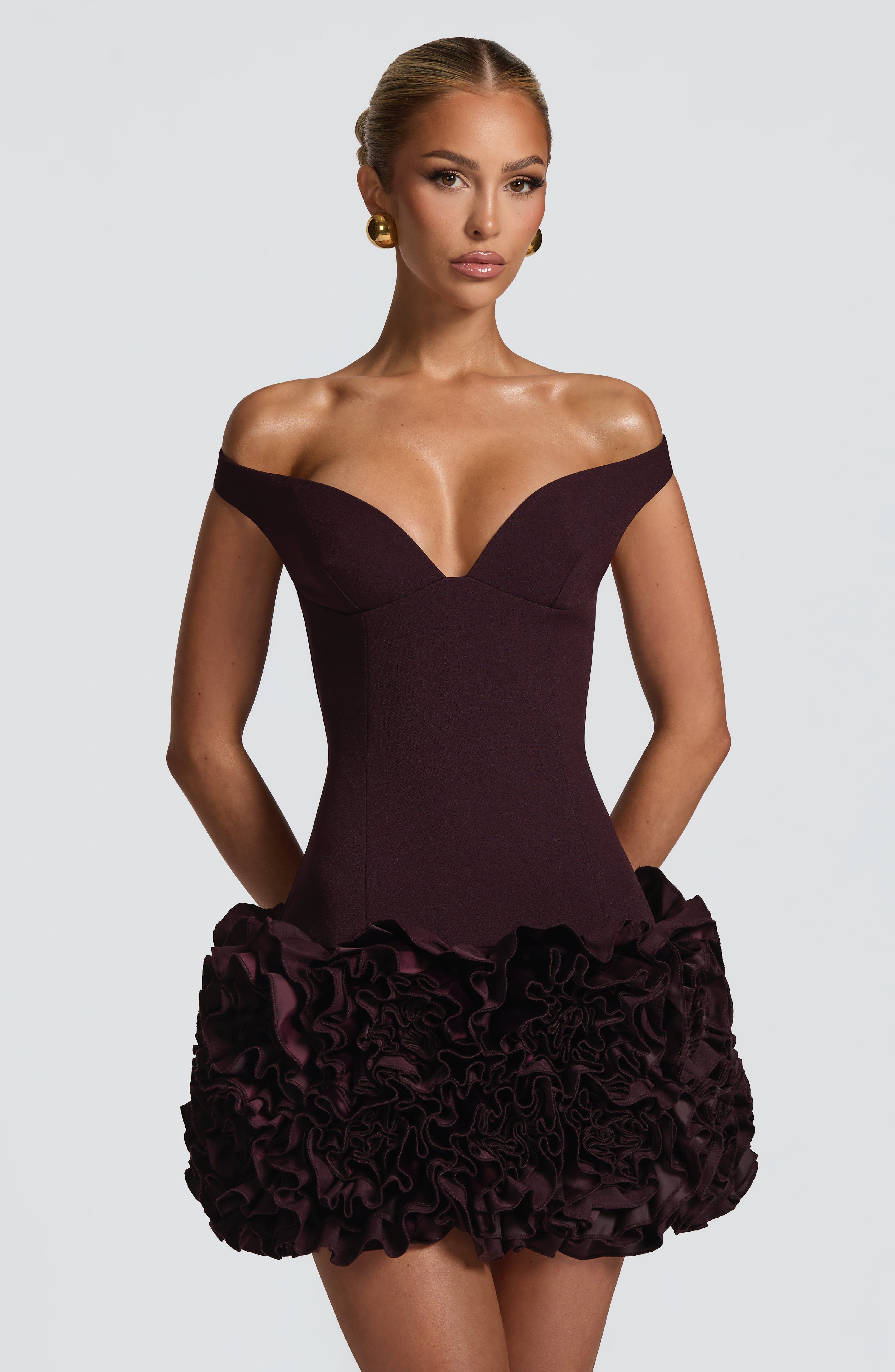 Lauren Mini Dress - Plum