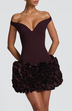 Lauren Mini Dress - Plum