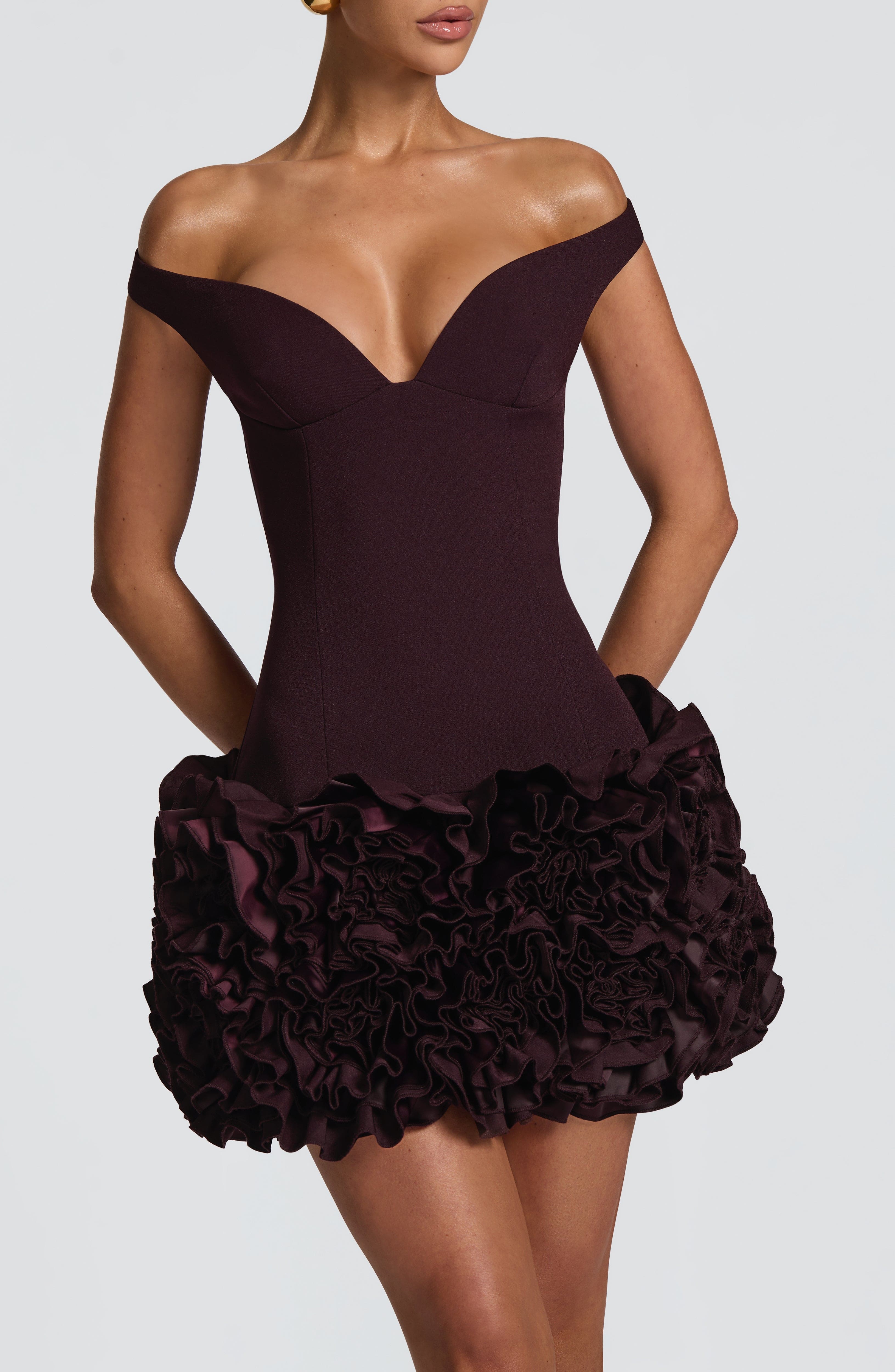 Lauren Mini Dress - Plum