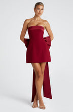Amber Mini Dress - Wine