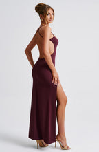 Natalie Maxi Dress - Cherry Lacquer