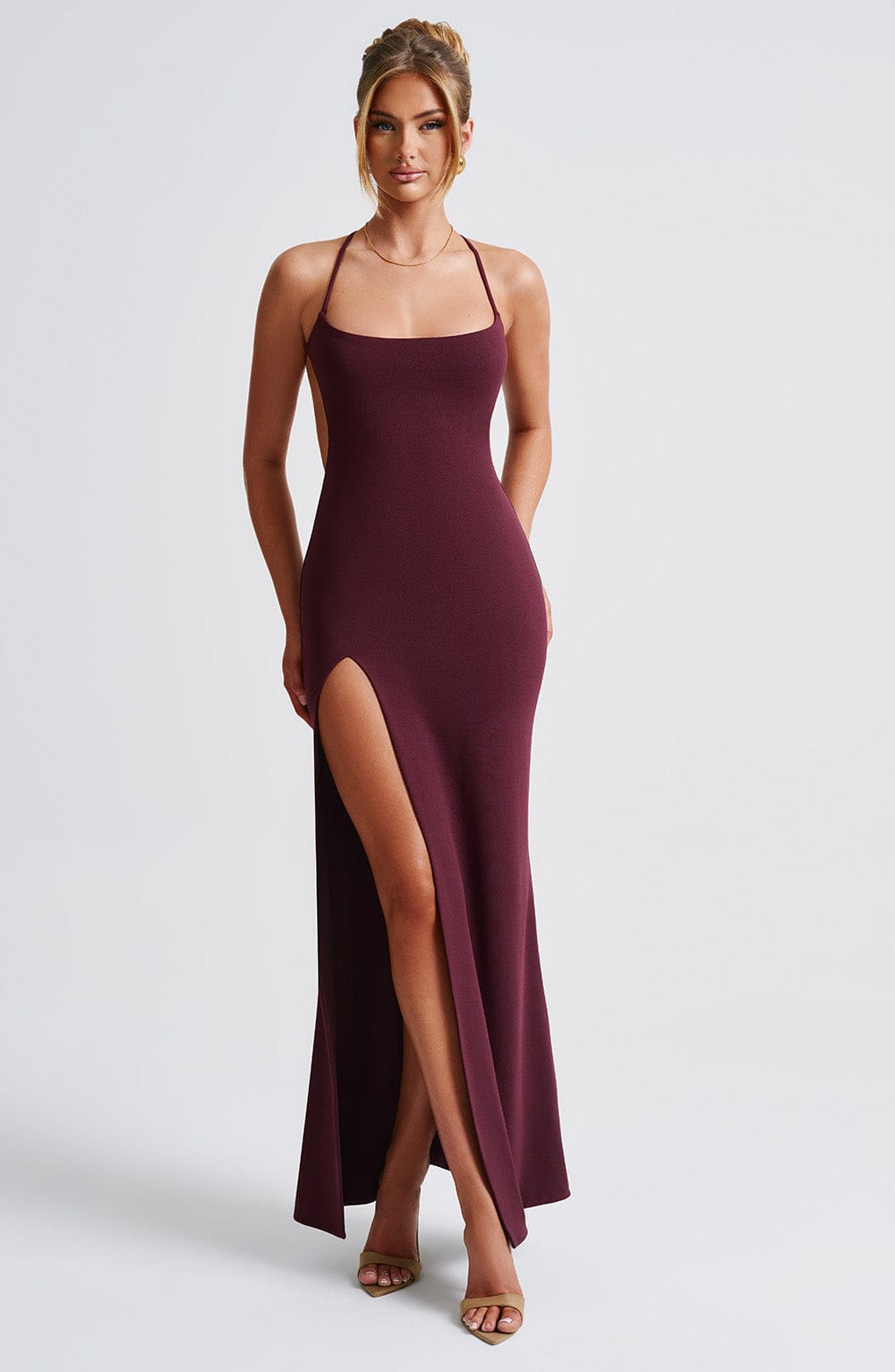 Natalie Maxi Dress - Cherry Lacquer
