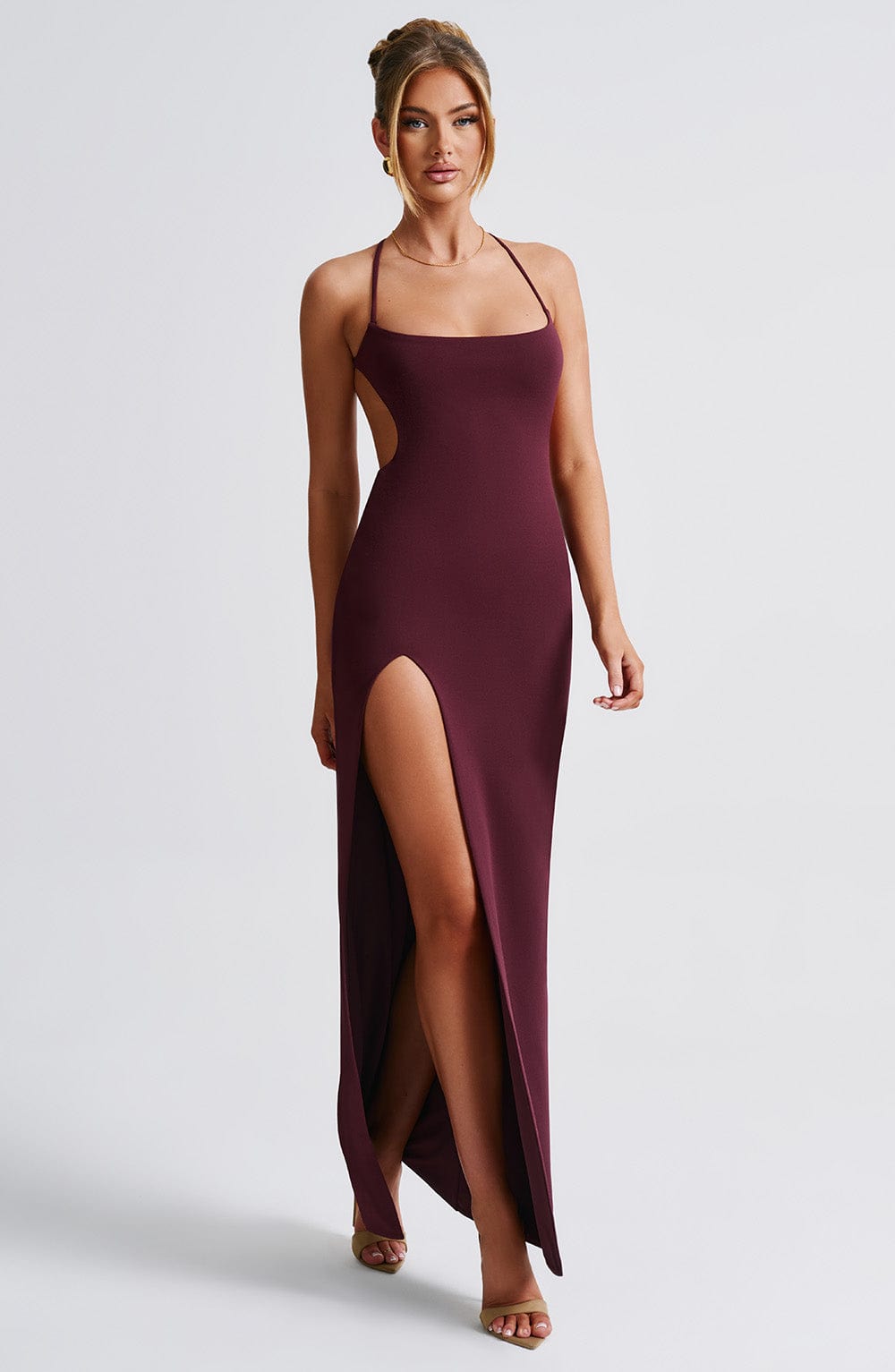Natalie Maxi Dress - Cherry Lacquer