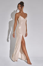 Gemma Maxi Dress - Nude