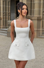 Adele Mini Dress - Ivory