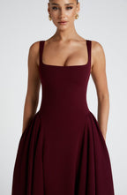 Isla Midi Dress - Cherry Lacquer