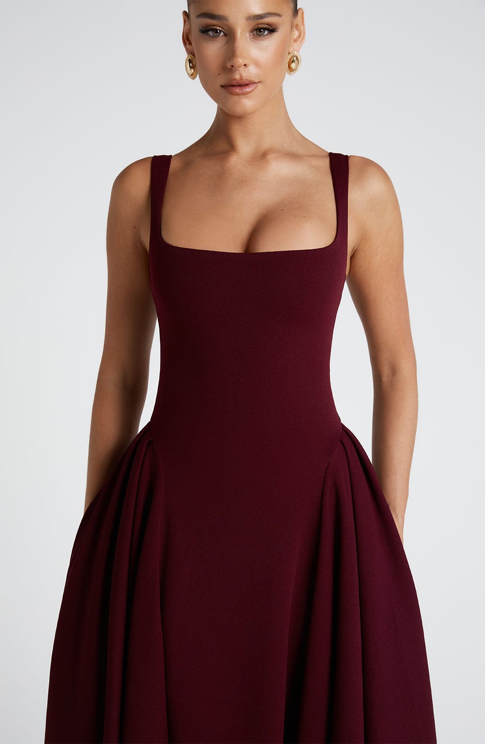 Isla Midi Dress - Cherry Lacquer