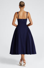 Isla Midi Dress - Navy