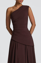 Natasha Maxi Dress - Plum Brown
