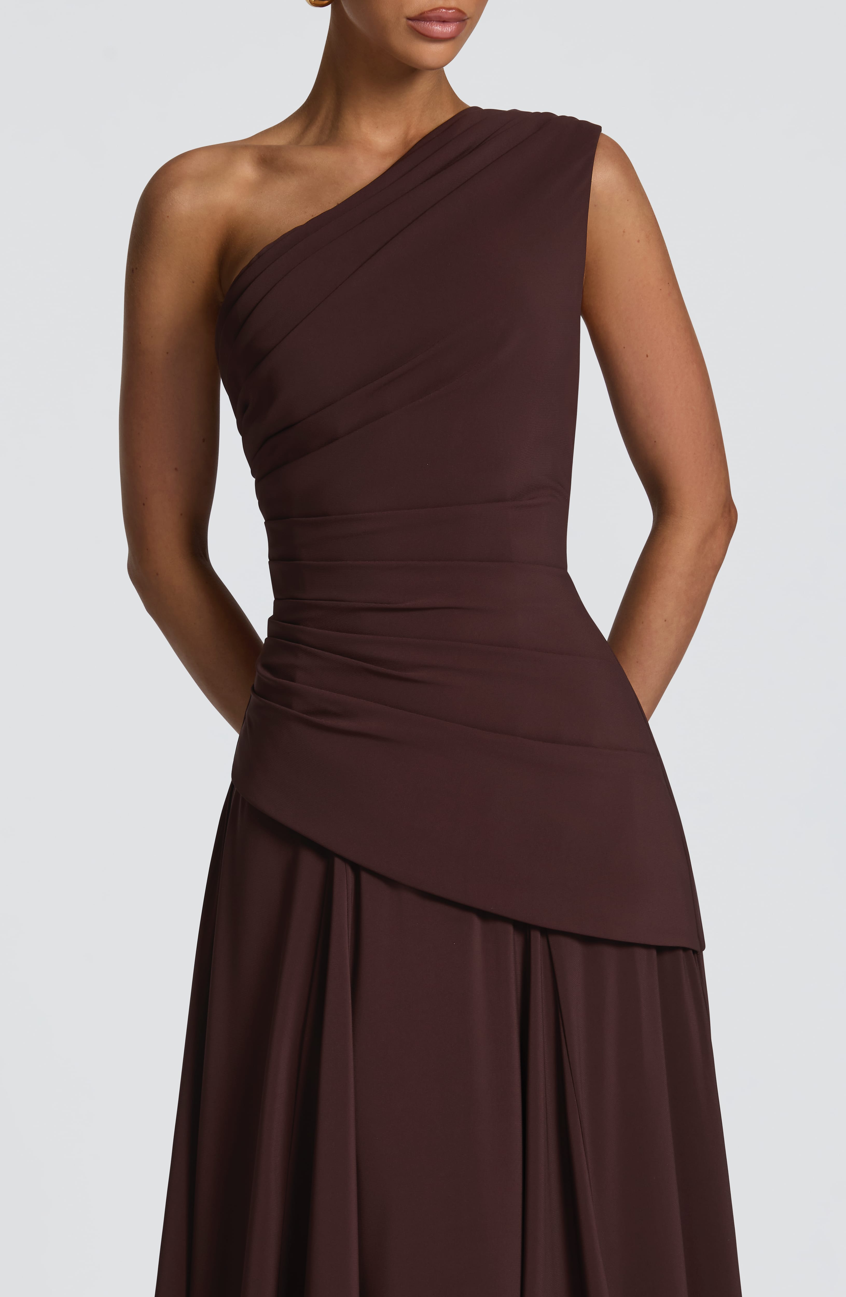 Natasha Maxi Dress - Plum Brown