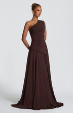 Natasha Maxi Dress - Plum Brown