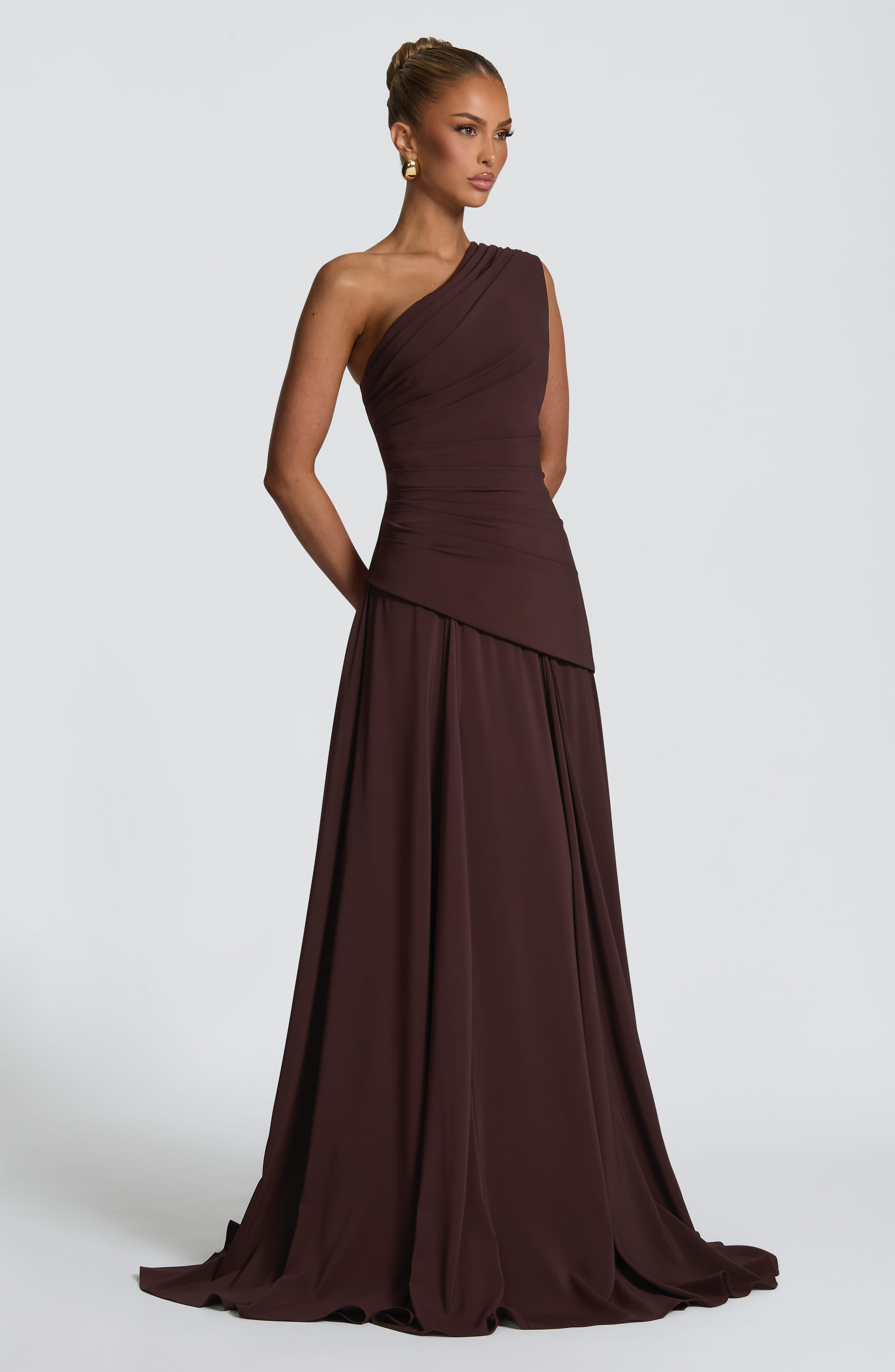 Natasha Maxi Dress - Plum Brown