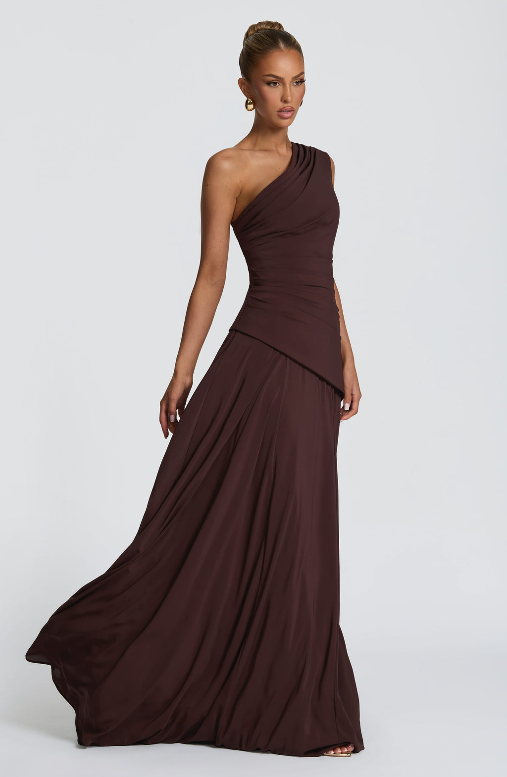 Natasha Maxi Dress - Plum Brown
