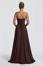 Natasha Maxi Dress - Plum Brown