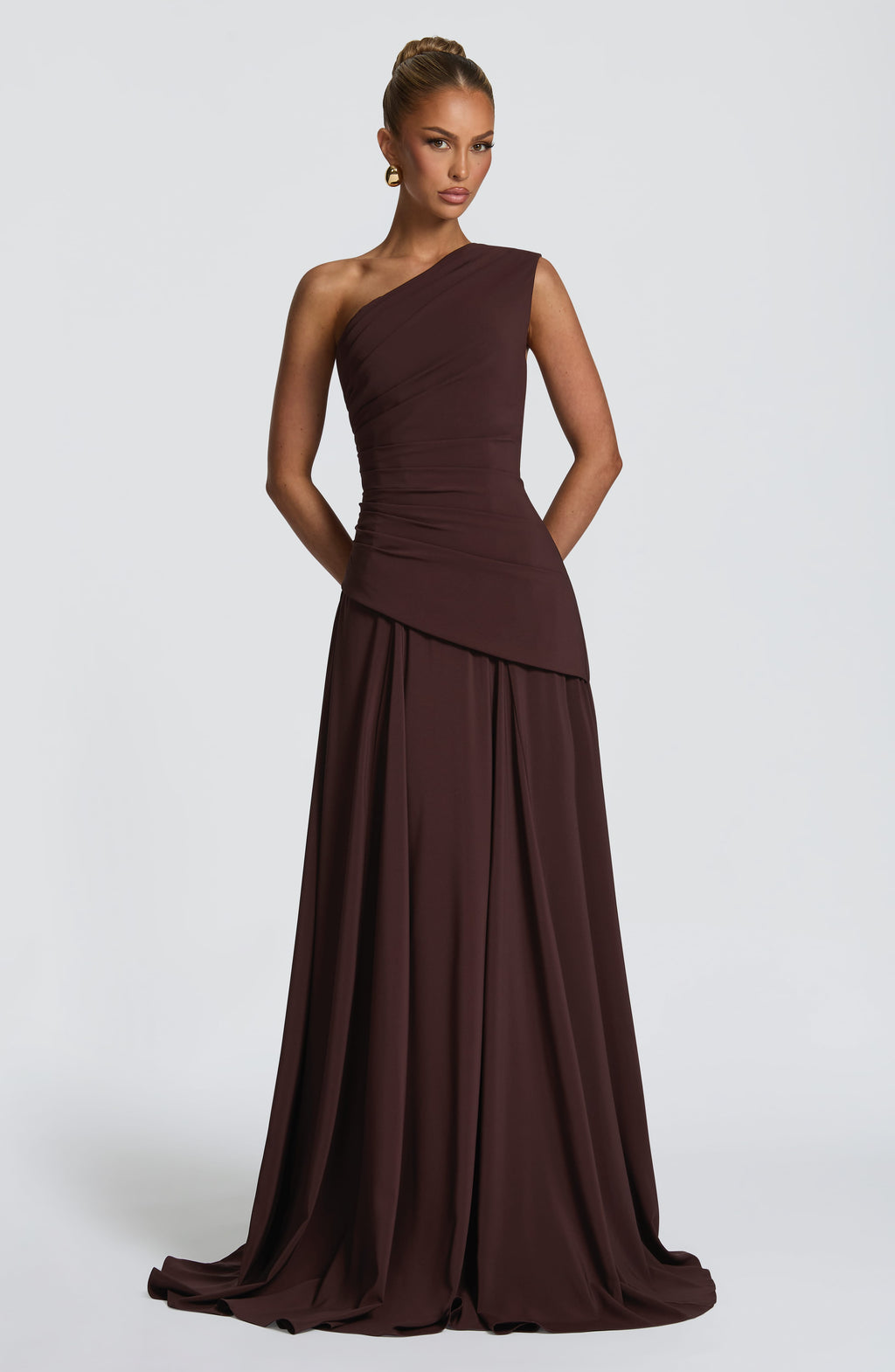 Natasha Maxi Dress - Plum Brown