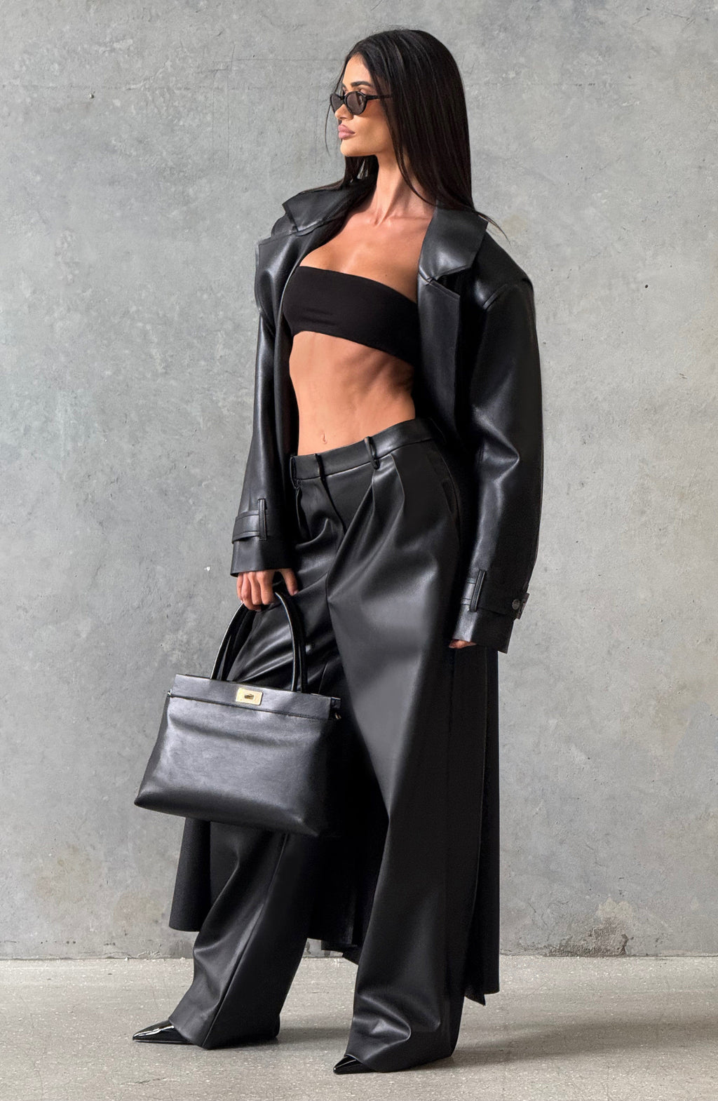 Amber Trench Coat - Black