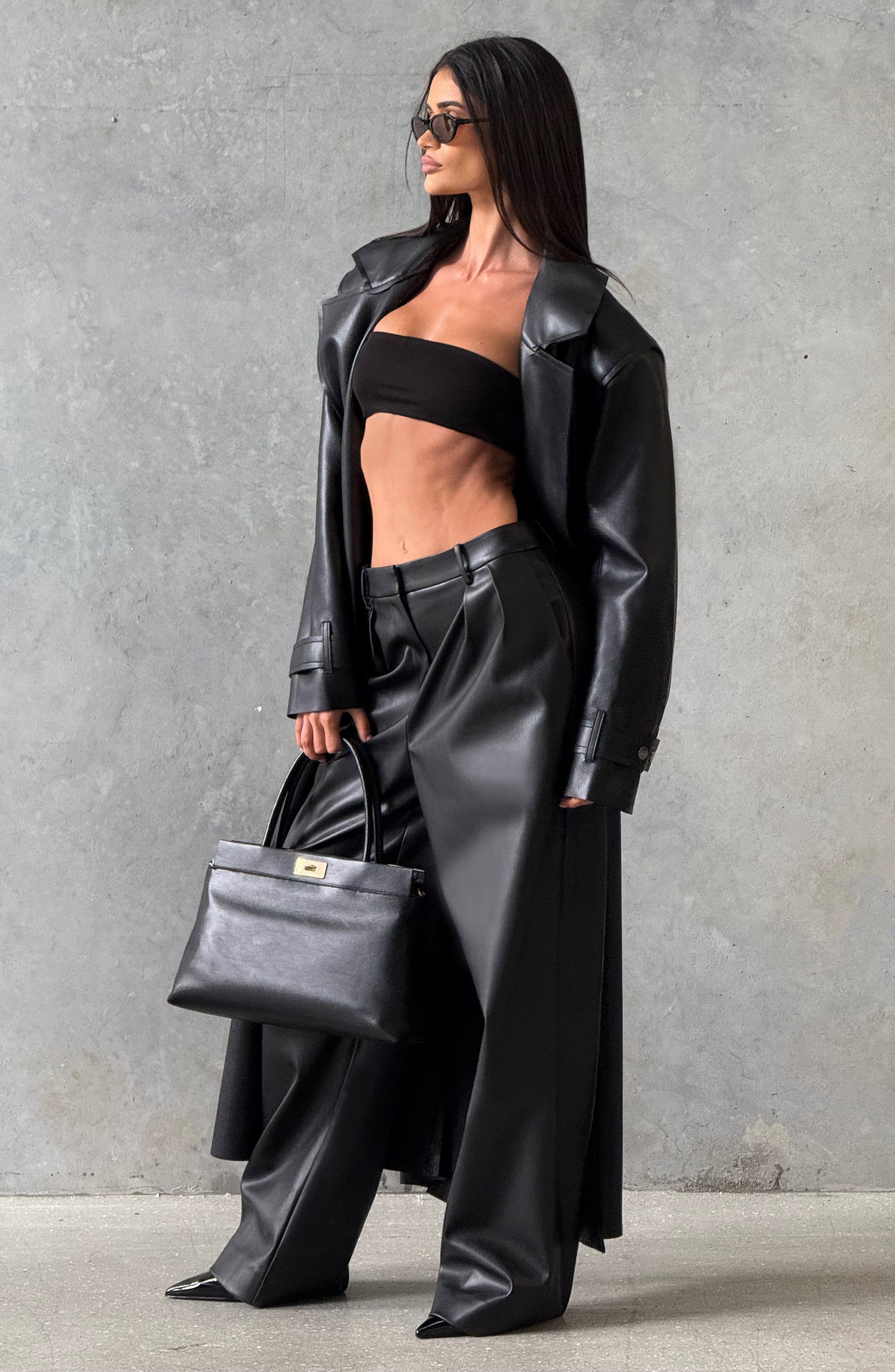 Amber Trench Coat - Black
