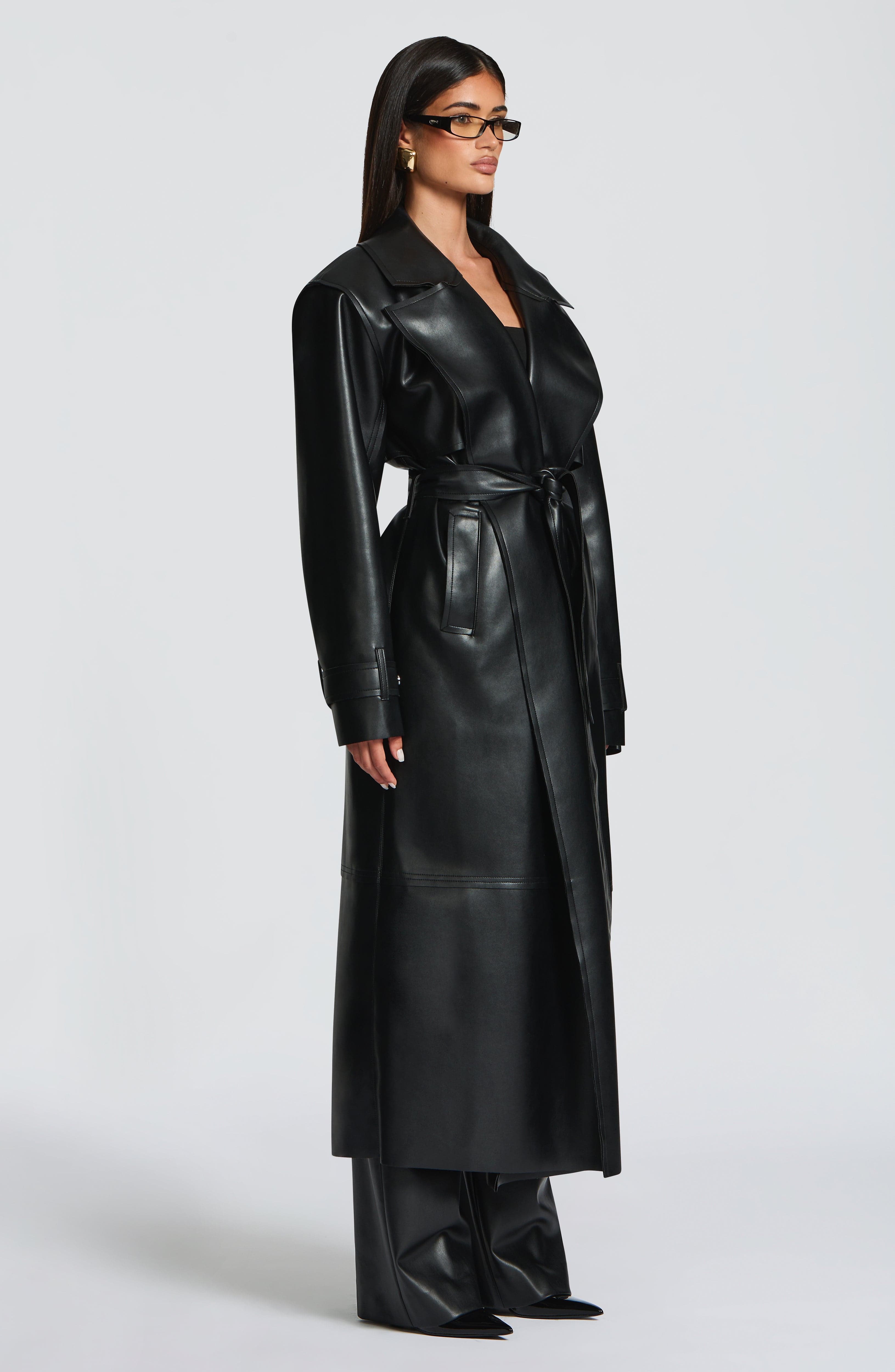 Amber Trench Coat - Black