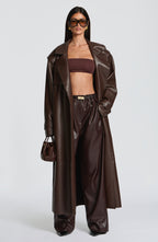 Amber Trench Coat - Plum Brown