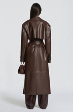 Amber Trench Coat - Plum Brown
