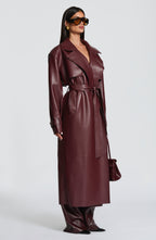 Amber Trench Coat - Plum