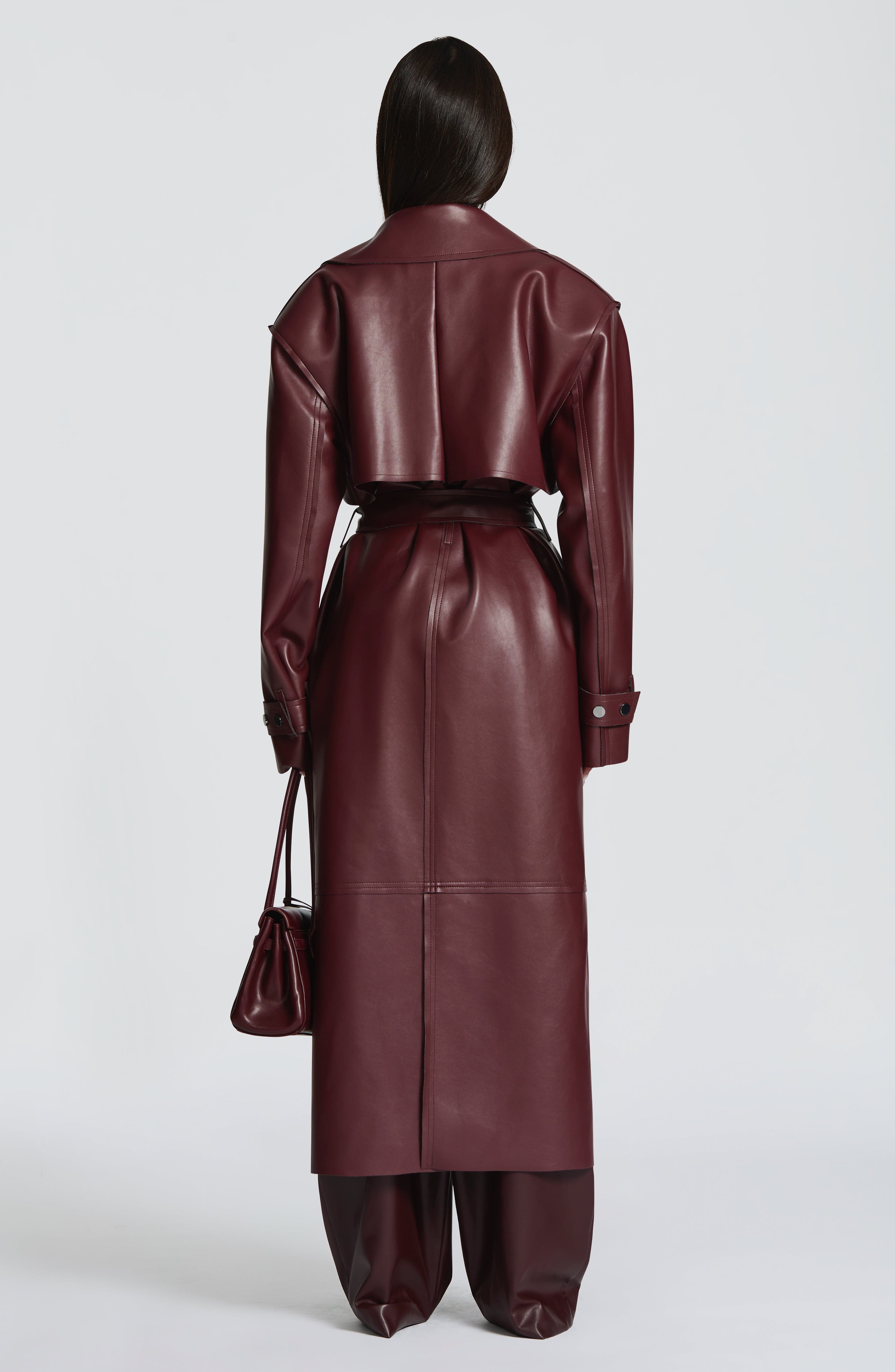 Amber Trench Coat - Plum