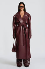 Amber Trench Coat - Plum