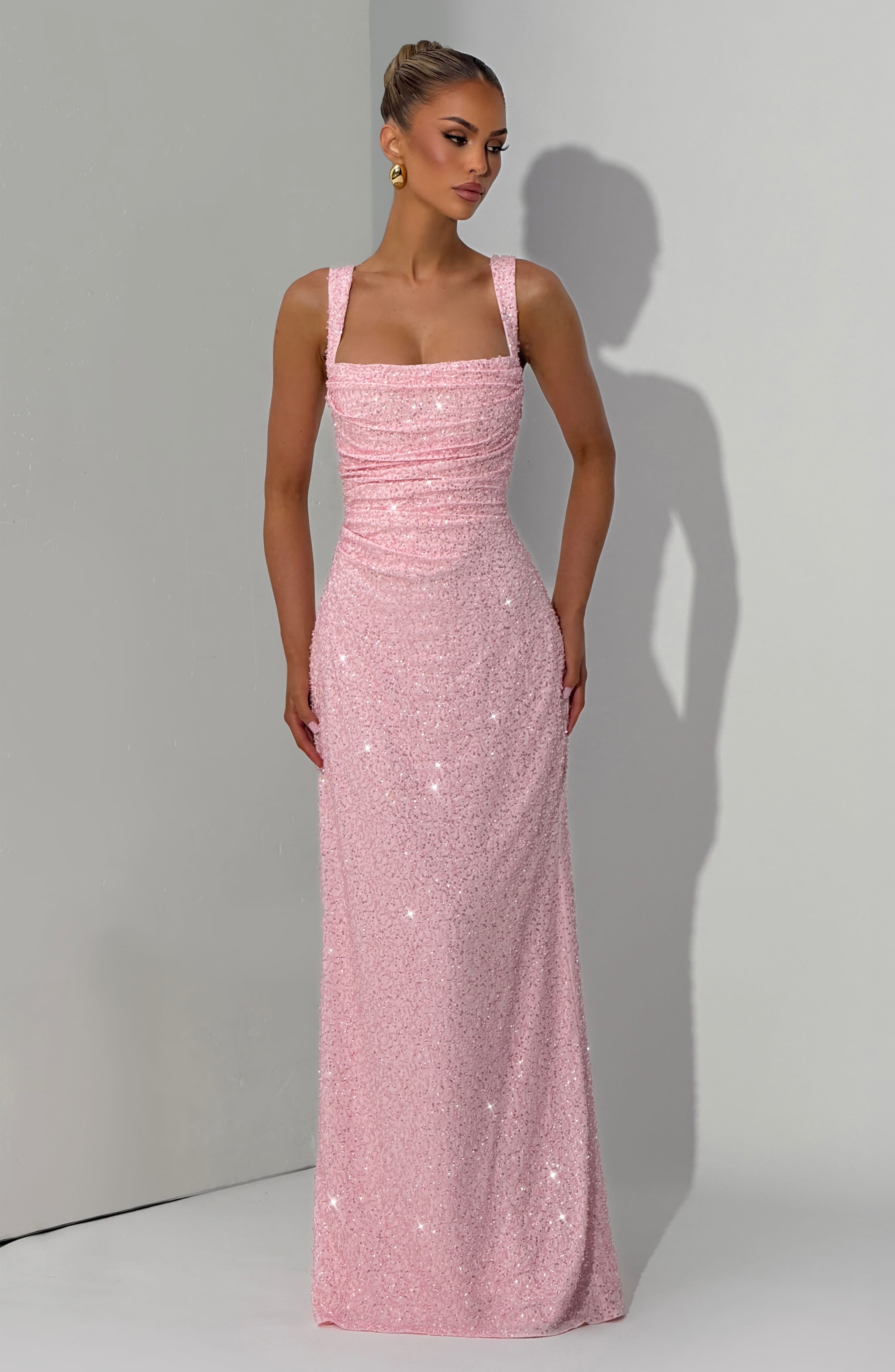 Simone Maxi Dress - Blush Sparkle