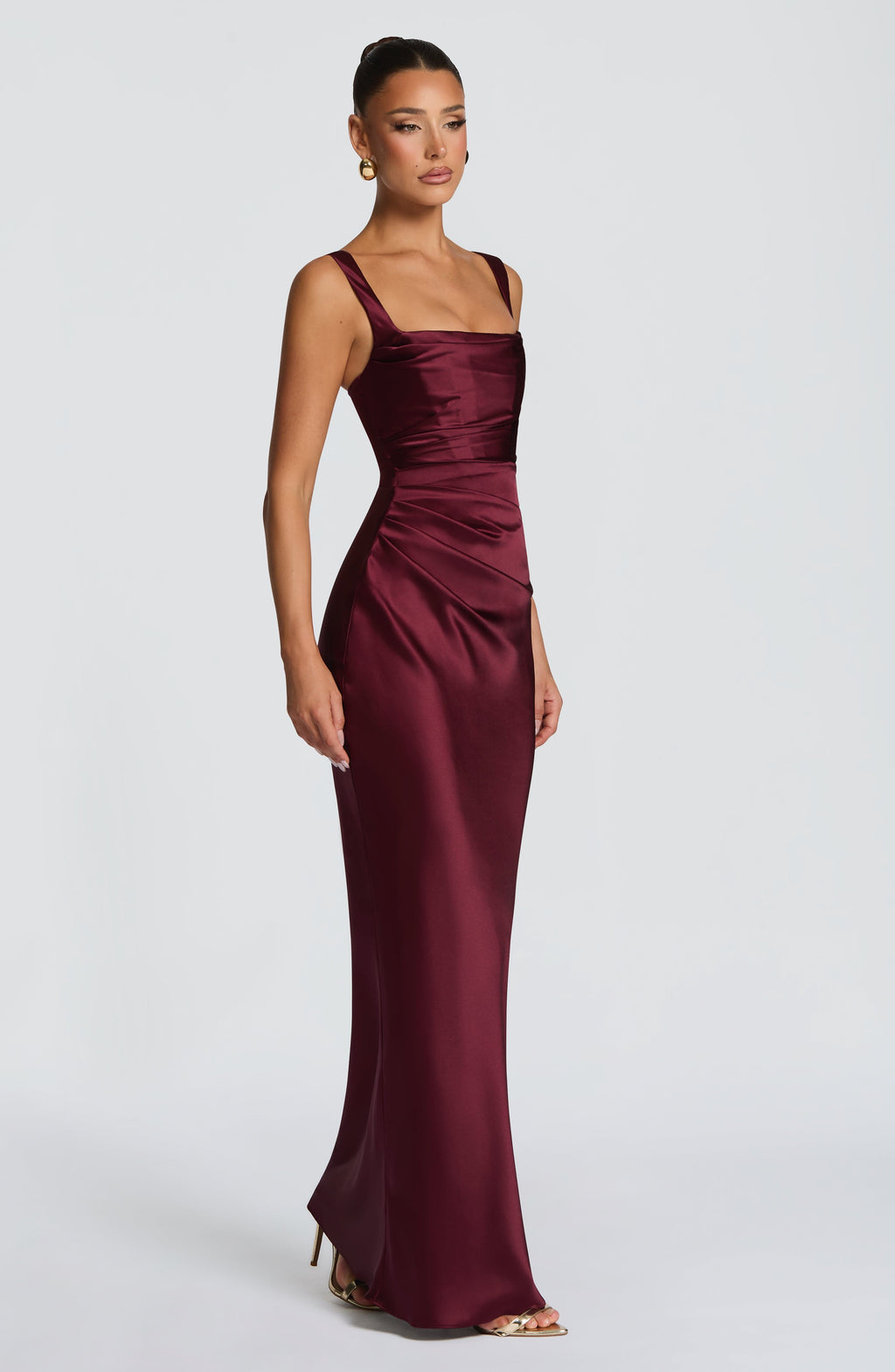 Simone Maxi Dress - Cherry Lacquer