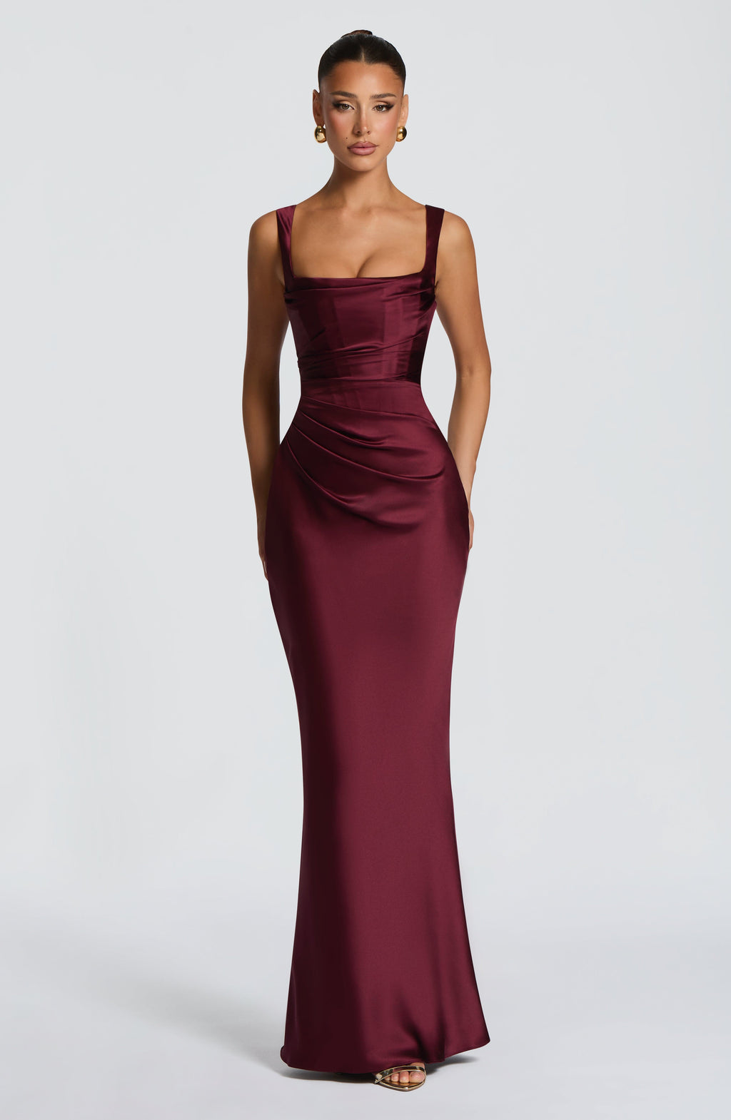 Simone Maxi Dress - Cherry Lacquer
