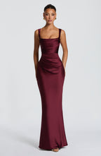 Simone Maxi Dress - Cherry Lacquer