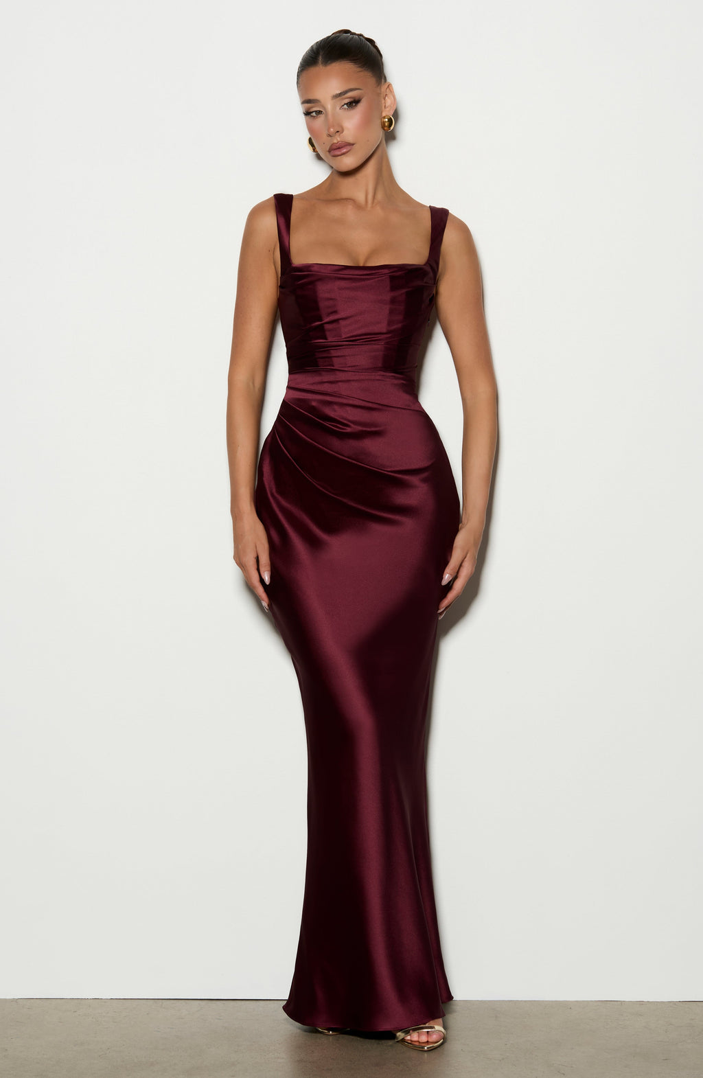 Simone Maxi Dress - Cherry Lacquer