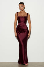 Simone Maxi Dress - Cherry Lacquer