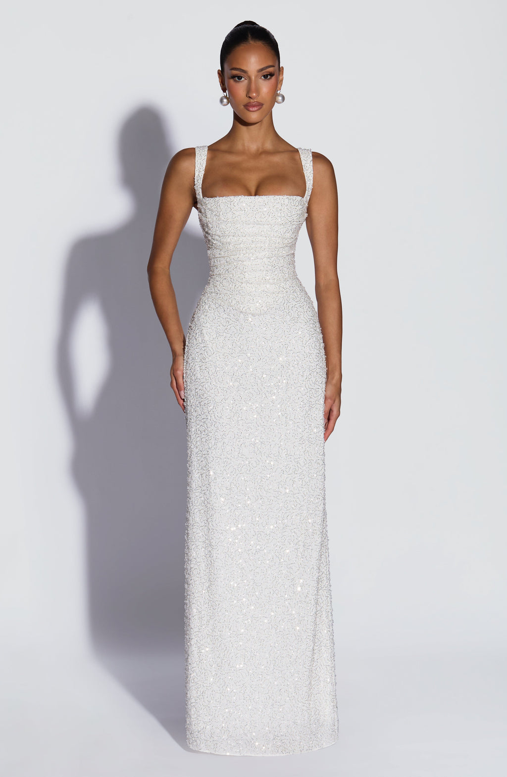 Simone Maxi Dress - Ivory Sparkle