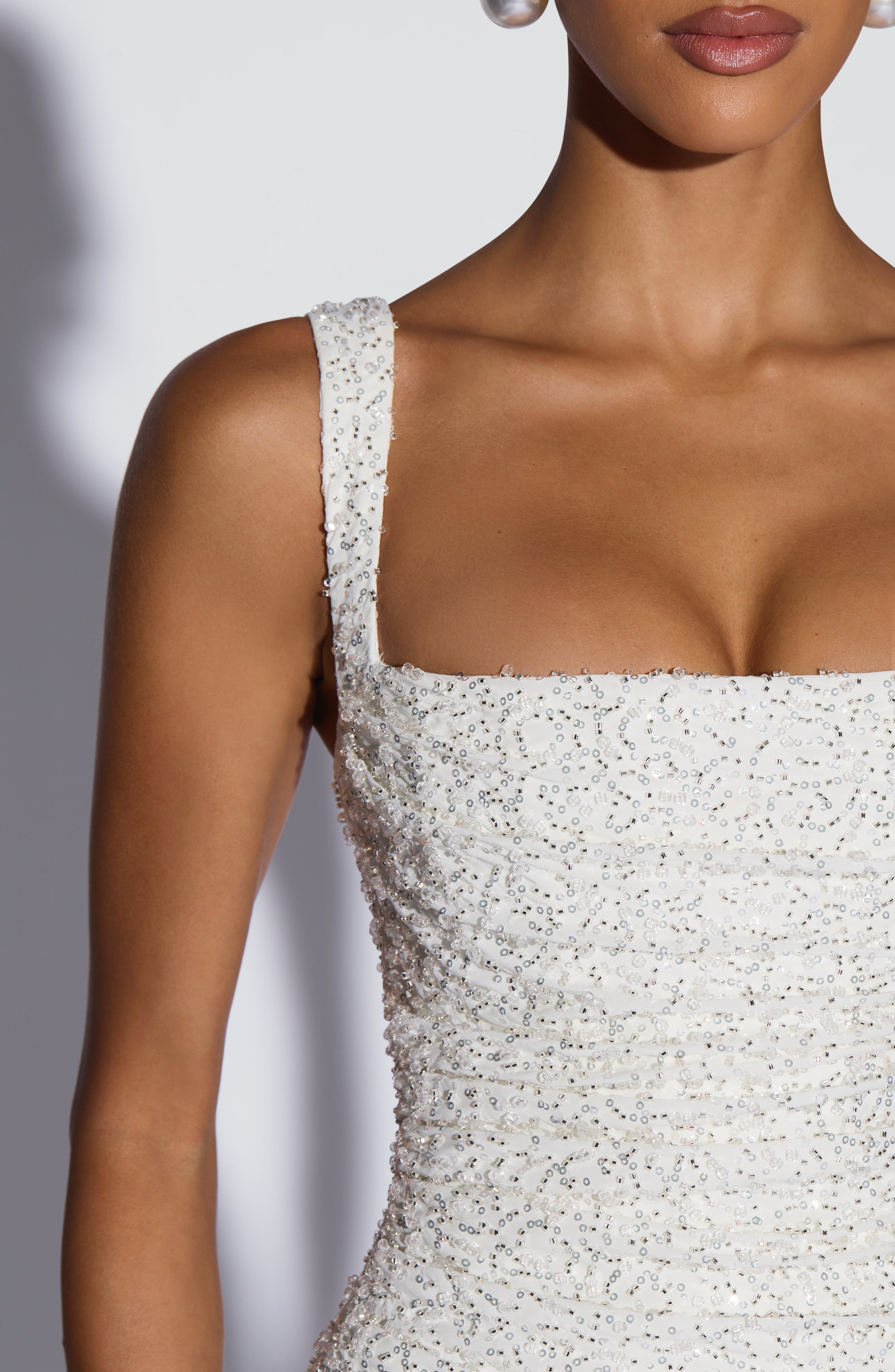 Simone Maxi Dress - Ivory Sparkle