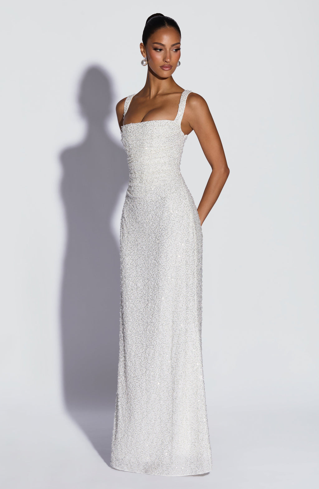 Simone Maxi Dress - Ivory Sparkle