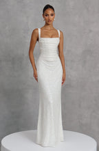 Simone Maxi Dress - Ivory Sparkle