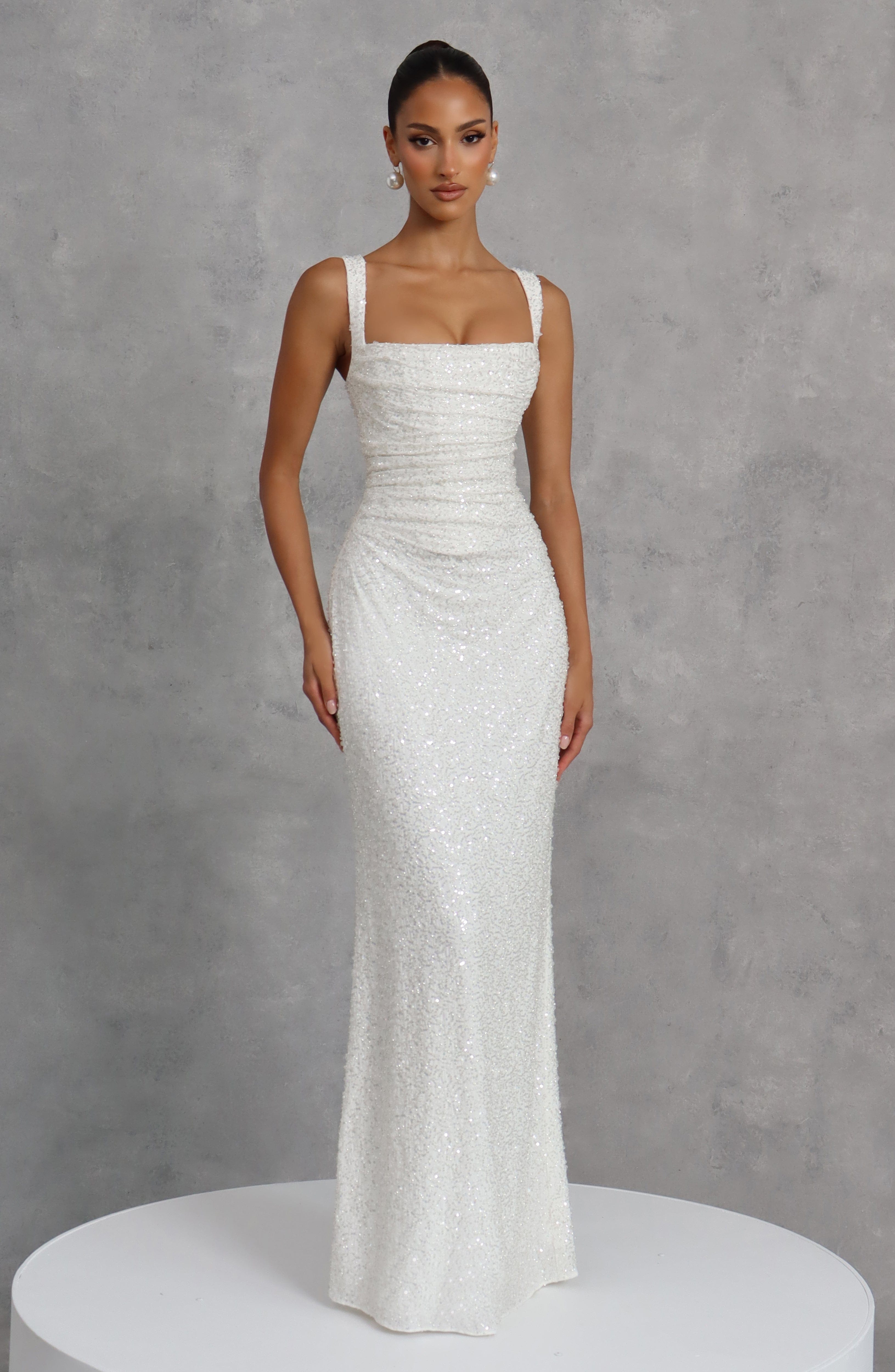 Simone Maxi Dress - Ivory Sparkle