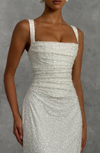 Simone Maxi Dress - Ivory Sparkle