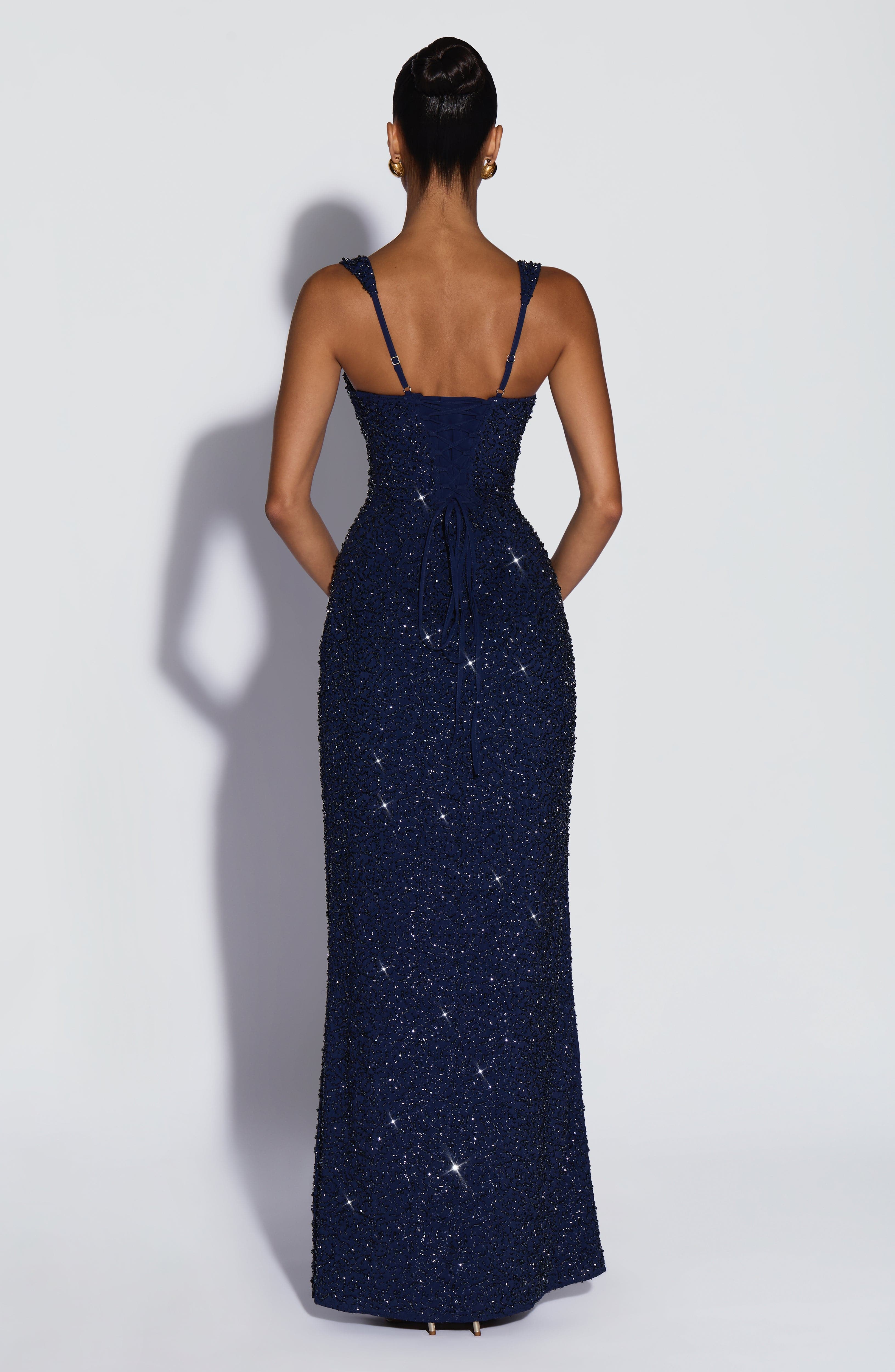 Simone Maxi Dress - Navy Sparkle