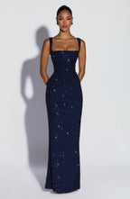 Simone Maxi Dress - Navy Sparkle