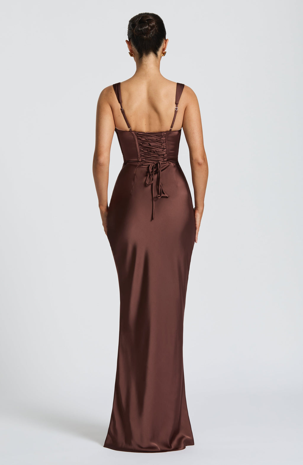 Simone Maxi Dress - Plum Brown