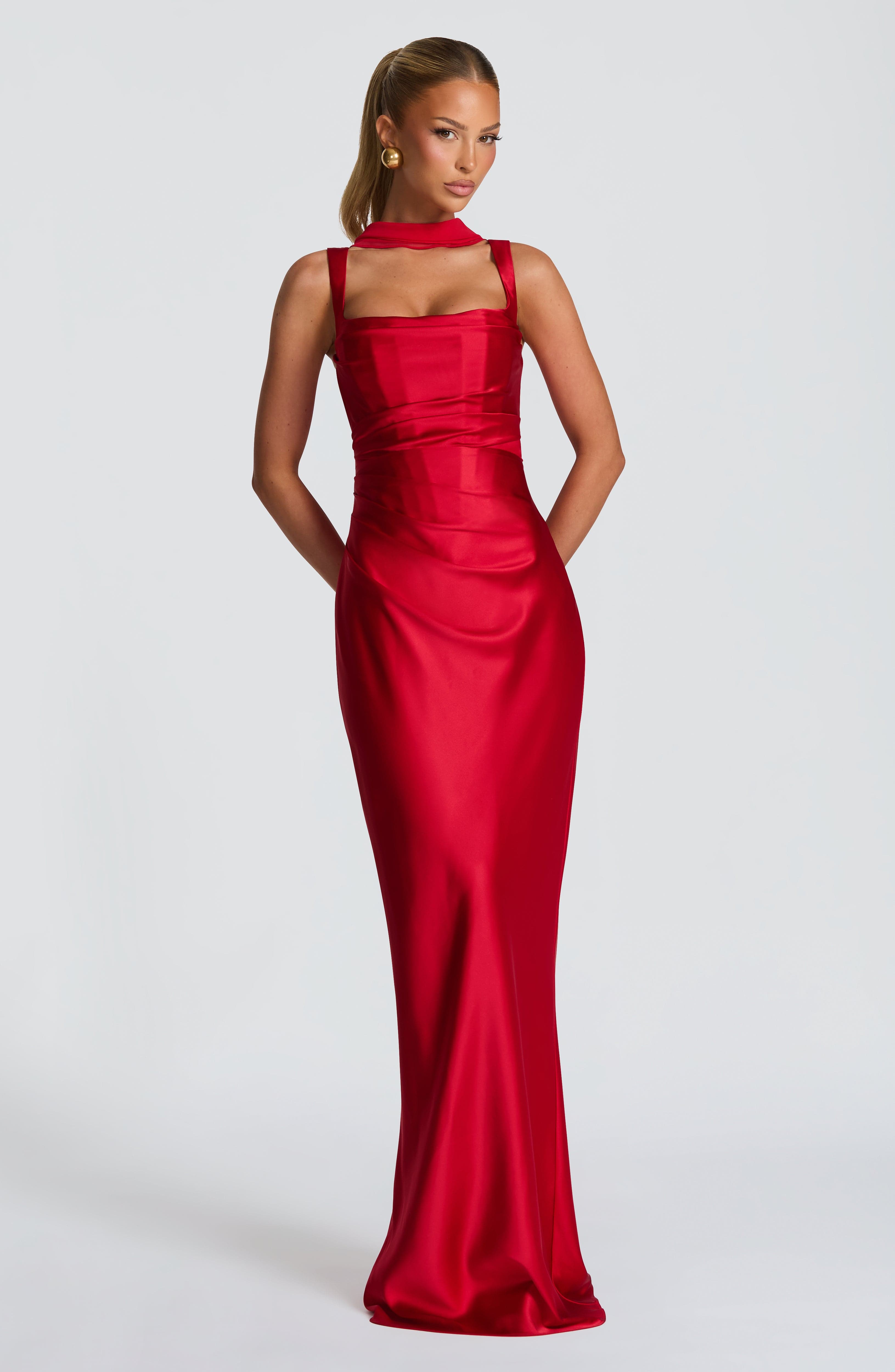 Simone Maxi Dress - Red