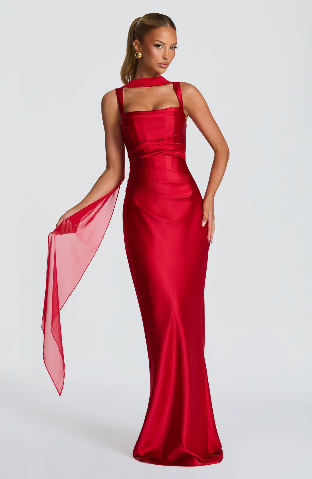Simone Maxi Dress - Red