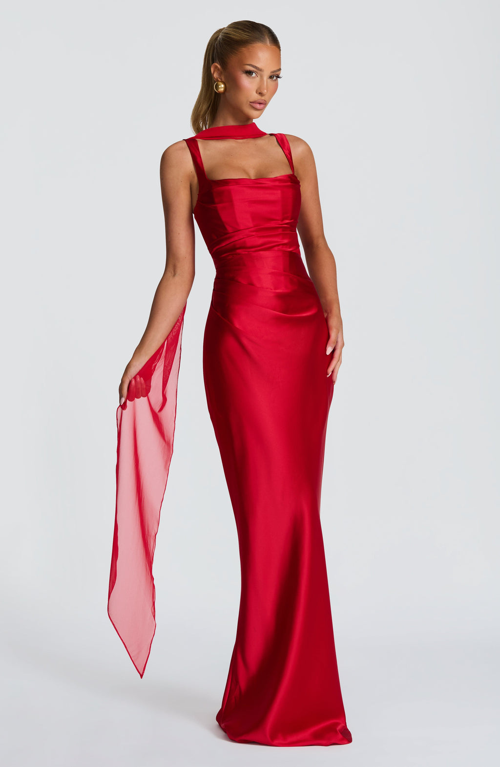 Simone Maxi Dress - Red